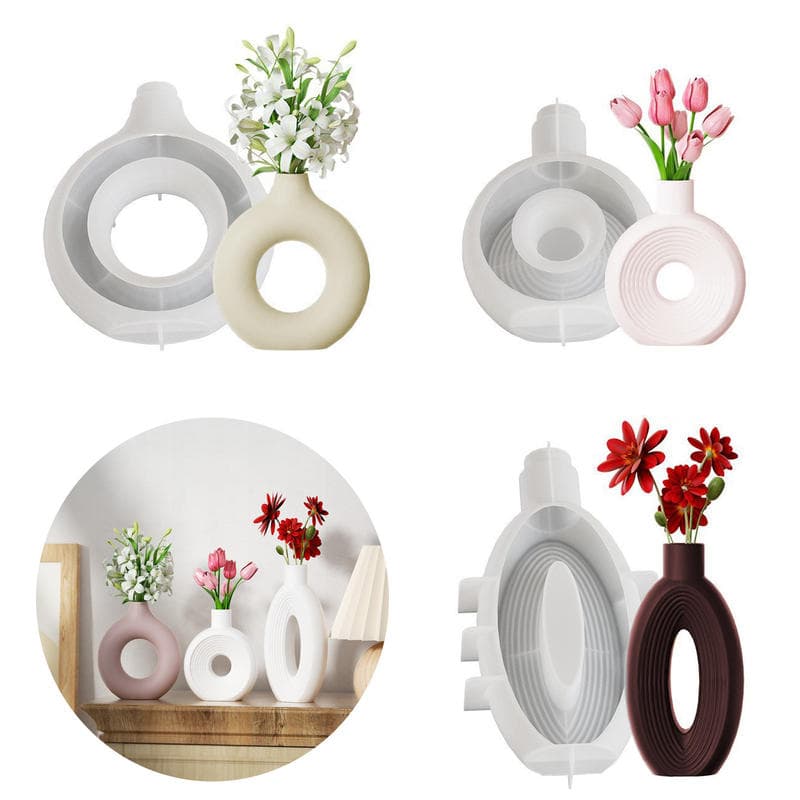 Molde de silicone para vaso estilo nórdico