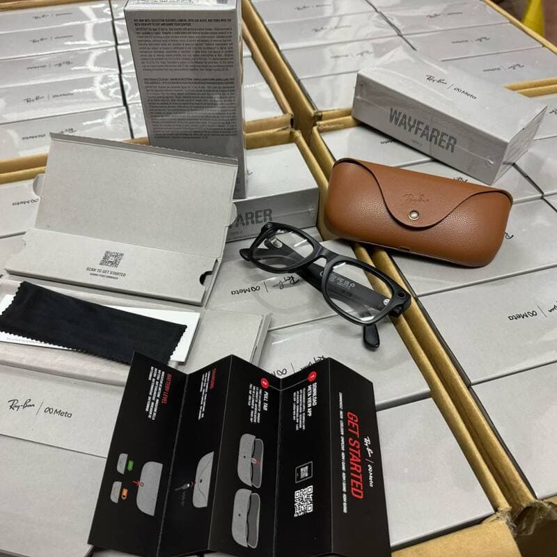 Óculos inteligentes com IA estilo Ray-Ban 8MP
