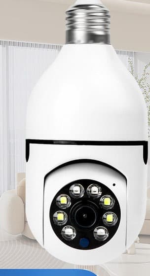 Câmara de Vigilância Wi-Fi Formato Lâmpada E27 360°