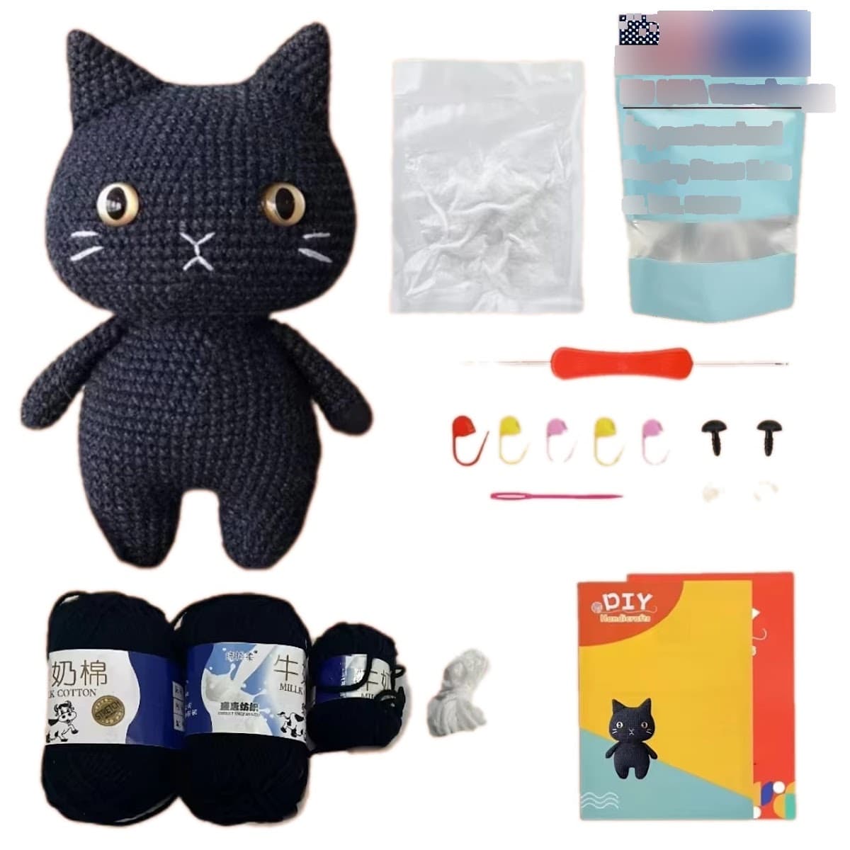 Kit de Crochê para Iniciantes — Amigurumi Gato